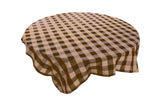 Poplin Buffalo Checkered Round Tablecloth for Wedding/Bridal Shower, Birthdays, Special Events