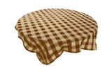 Poplin Buffalo Checkered Round Tablecloth for Wedding/Bridal Shower, Birthdays, Special Events