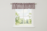Cotton Gingham Checkered Window Valance 58" Wide - Brown