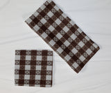 Poplin Tavern Gingham Checkered Polyester Napkins Dinner Table Decor 16" x 16" Hemmed (Pack of 6)