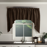 Faux Burlap Swag Valance Curtain Window Treatment Kitchen Home Décor 72" Wide / 36" Tall