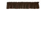 Solid Poplin Window Valance 58" Wide - Brown