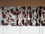 Cow Print Cotton Valance 58 Inch Wide