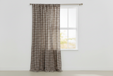Cotton Gingham Checkered Curtain 58 Inch Wide - Brown