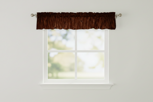 Crinkle Taffeta Window Valance 52" Wide - Brown