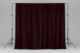 Solid Poplin Window Curtain or Photography Backdrop 58" Wide - Burgundy