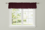 Solid Poplin Window Valance 58" Wide - Burgundy