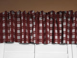 Poplin Tavern Gingham Checkered Polyester Window Valance 58" Wide