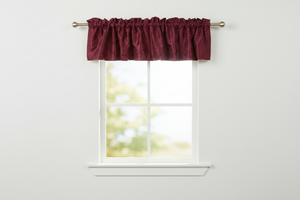 Pintuck Window Valance 52" Wide - Burgundy