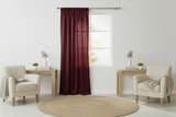 Shiny Satin Solid Single Curtain Panel Drapery 58 Inch Wide - Burgundy
