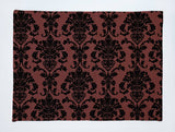 Poplin Damask Floral Dinner Table Placemats Holiday Home Decoration 13" x 19" (Pack of 4)