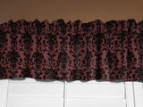 Floral Poplin Damask Window Valance 58" Wide