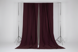 Solid Poplin Window Curtain or Photography Backdrop 58" Wide - Burgundy