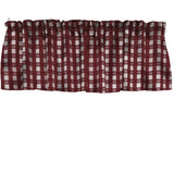 Poplin Tavern Gingham Checkered Polyester Window Valance 58" Wide