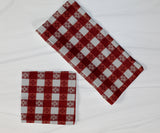 Poplin Tavern Gingham Checkered Polyester Napkins Dinner Table Decor 16" x 16" Hemmed (Pack of 6)
