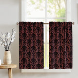 Poplin Damask Floral Café Tier Curtains Window Treatment Kitchen Home Décor