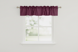 Faux Silk Dupioni Window Valance 56 Inch Wide - Burgundy
