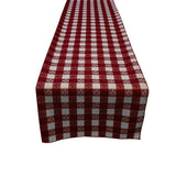 Poplin Tavern Gingham Checkered Polyester Table Runner