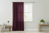 Faux Silk Solid Dupioni Window Curtain 56 Inch Wide - Burgundy