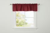 Faux Burlap Window Valance 58" Wide - Burgundy