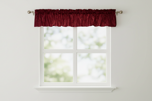 Crinkle Taffeta Window Valance 52" Wide - Burgundy