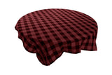 Poplin Buffalo Checkered Round Tablecloth for Wedding/Bridal Shower, Birthdays, Special Events