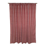 Poplin Tavern Gingham Check Print Polyester Window Curtain 58 Inch Wide