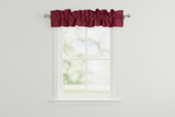 Solid Poplin Curtain Valance Sleeve Topper - Burgundy
