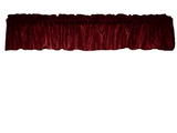 Crinkle Taffeta Window Valance 52" Wide - Burgundy