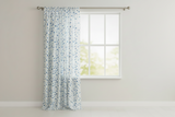 Cotton Curtain Floral Print 58 Inch Wide Butterfly - Blue