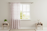 Cotton Curtain Floral Print 58 Inch Wide Butterfly - Pink