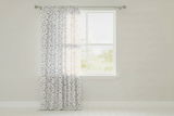 Cotton Curtain Floral Print 58 Inch Wide Butterfly - Purple