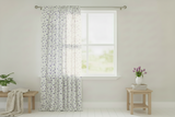 Cotton Curtain Floral Print 58 Inch Wide Butterfly - Purple