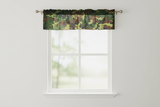 Cotton Window Valance Camouflage Print 58 Inch Wide - Original Camouflage Green