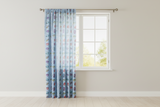Cotton Curtain Automobile Print 58 Inch Wide Cars and Trucks - Blue