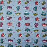 Poly-Cotton Cars And Trucks Print for Arts, Crafts, & Sewing