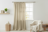 Shiny Satin Solid Single Curtain Panel Drapery 58 Inch Wide - Champagne
