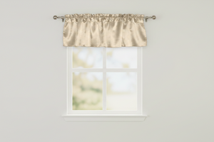 Shiny Smooth Satin Window Valance 58" Wide - Champagne