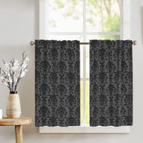 Poplin Damask Floral Café Tier Curtains Window Treatment Kitchen Home Décor