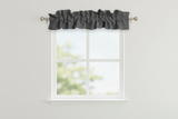 Solid Poplin Curtain Valance Sleeve Topper - Charcoal