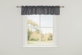 Faux Silk Dupioni Window Valance 56 Inch Wide - Charcoal
