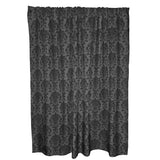 Poplin Damask Print Polyester Window Curtain 58 Inch Wide Charcoal