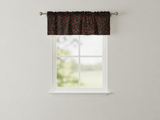 Cotton Window Valance Floral Print Small Flowers Allover 58 Inch Wide - Black