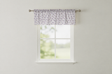 Cotton Window Valance Floral Print 58 Inch Wide Tiny Flower Dots - Purple