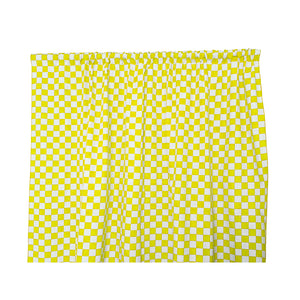 Cotton Curtain Checkered Print 58 Inch Wide Racecar 1 Inch Checkerboard Yellow