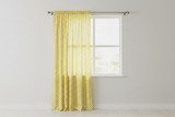 Cotton Curtain Checkered Print 58 Inch Wide Racecar 1 Inch Checkerboard - Yellow