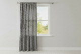 Cotton Curtain Checkered Print 58 Inch Wide Racecar 1 Inch Checkerboard - Black and White