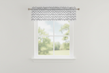 Cotton Window Valance Chevron Zig Zag 58 Inch Wide - Grey