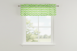 Cotton Window Valance Chevron Zig Zag 58 Inch Wide - Green