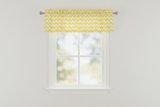 Cotton Window Valance Chevron Zig Zag 58 Inch Wide - Yellow